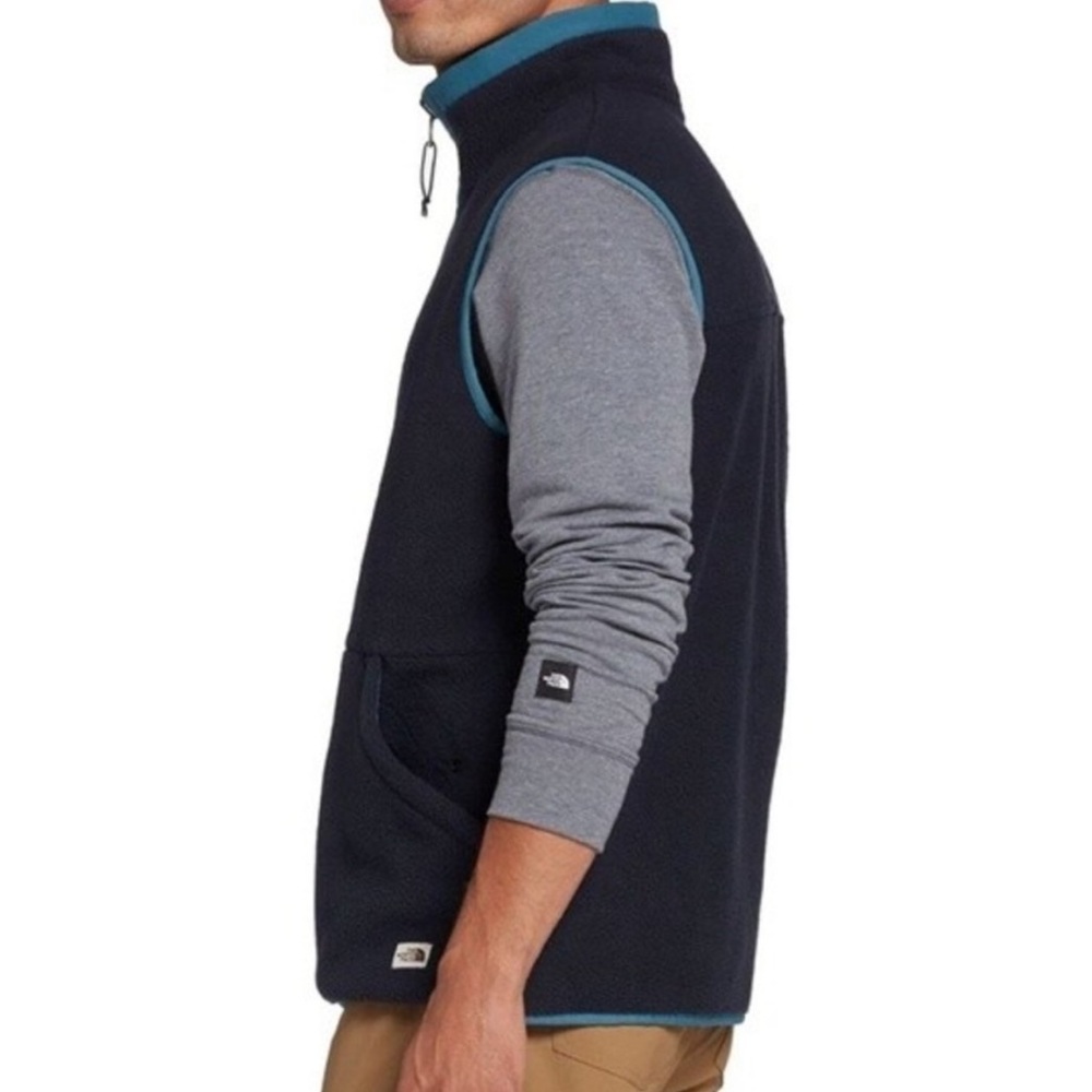 North Face Carbondale Heavy weight Fleece zip up vest size large Aviator blue - Picture 3 of 13